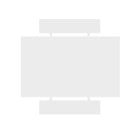 Manhattan Comfort Coney Mid-Century Modern 3-Piece Dining Set in White