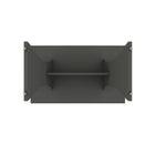 Manhattan Comfort Coney Mid-Century Modern 3-Piece Dining Set in Charcoal Gray