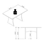 Manhattan Comfort Coney Mid-Century Modern 53" Dining Table in White