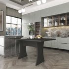 Manhattan Comfort Coney Mid-Century Modern 53" Dining Table in Charcoal Gray