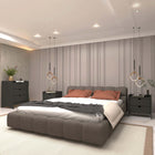 Manhattan Comfort Coney Mid-Century Modern 3-Piece Dresser Set in Charcoal Gray