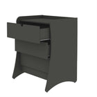 Manhattan Comfort Coney Mid-Century Modern 3-Piece Dresser Set in Charcoal Gray