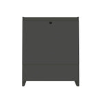 Manhattan Comfort Coney Mid-Century Modern 3-Piece Dresser Set in Charcoal Gray