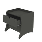 Manhattan Comfort Coney Mid-Century Modern 3-Piece Dresser Set in Charcoal Gray