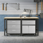 Manhattan Comfort Fortress Modern 3-Piece Garage Set in Dark Gray - 18GMC