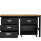 Manhattan Comfort Fortress Modern 3-Piece Garage Set in Charcoal Gray - 18GMC-CH