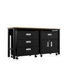 Manhattan Comfort Fortress Modern 3-Piece Garage Set in Charcoal Gray - 18GMC-CH