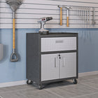 Manhattan Comfort Fortress Modern 3-Piece Garage Set in Dark Gray - 18GMC