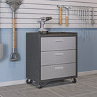 Manhattan Comfort Fortress Modern 3-Piece Garage Set in Dark Gray - 18GMC