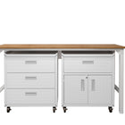 Manhattan Comfort Fortress Modern 3-Piece Garage Set in White