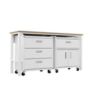 Manhattan Comfort Fortress Modern 3-Piece Garage Set in White - 18GMC-WH