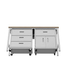 Manhattan Comfort Fortress Modern 3-Piece Garage Set in White - 18GMC-WH