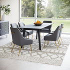 Zuo Maxine Dining Chair Gray & Gold