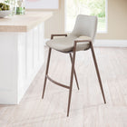 Zuo Desi Counter Stool (Set of 2) Beige & Walnut