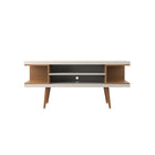 Manhattan Comfort Utopia Contemporary Modern 53" TV Stand in Off White and Maple Cream