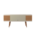 Manhattan Comfort Utopia Contemporary Modern 53" TV Stand in Off White and Maple Cream