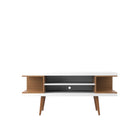 Manhattan Comfort Utopia Contemporary Modern 53" TV Stand in Maple Cream and White