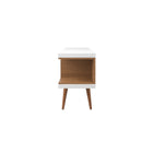 Manhattan Comfort Utopia Contemporary Modern 53" TV Stand in Maple Cream and White