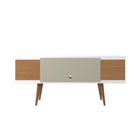 Manhattan Comfort Utopia Contemporary Modern 53" TV Stand in Maple Cream and White