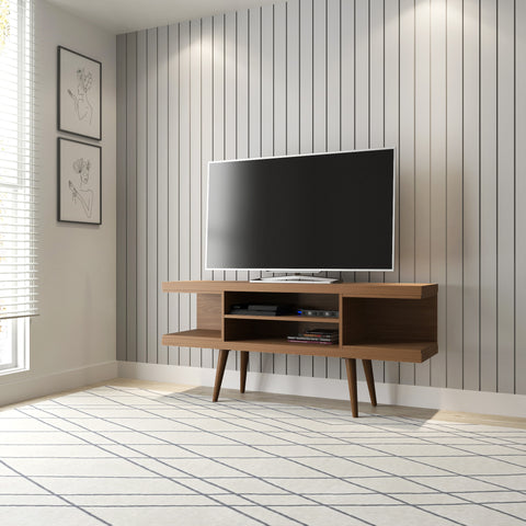 Manhattan Comfort Utopia Contemporary Modern 53" TV Stand in Maple Cream
