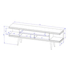 Manhattan Comfort Utopia Contemporary Modern 70" TV Stand in Off White and Maple Cream