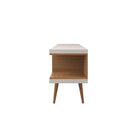 Manhattan Comfort Utopia Contemporary Modern 70" TV Stand in Off White and Maple Cream