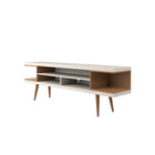 Manhattan Comfort Utopia Contemporary Modern 70" TV Stand in Off White and Maple Cream