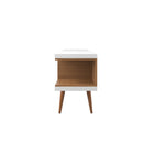 Manhattan Comfort Utopia Contemporary Modern 70" TV Stand in Maple Cream and White