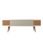 Manhattan Comfort Utopia Contemporary Modern 70" TV Stand in Maple Cream and White