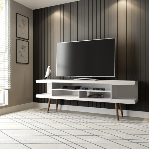Manhattan Comfort Utopia Contemporary Modern 70" TV Stand in White