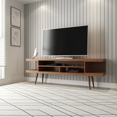 Manhattan Comfort Utopia Contemporary Modern 70" TV Stand in Maple Cream