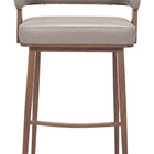 Zuo Poise Barstool Brown & Walnut