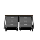 Manhattan Comfort Fortress Modern 3-Piece Garage Set in Charcoal Gray - 19GMC-CH