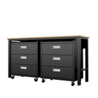 Manhattan Comfort Fortress Modern 3-Piece Garage Set in Charcoal Gray - 19GMC-CH