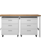 Manhattan Comfort Fortress Modern 3-Piece Garage Set in White