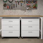 Manhattan Comfort Fortress Modern 3-Piece Garage Set in White - 19GMC-WH