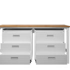 Manhattan Comfort Fortress Modern 3-Piece Garage Set in White - 19GMC-WH