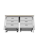 Manhattan Comfort Fortress Modern 3-Piece Garage Set in White - 19GMC-WH