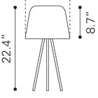 Zuo Mozzi Table Lamp Gray & Black