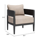 Zuo Foret Armchair Black
