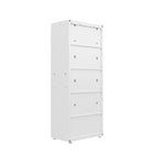Manhattan Comfort Fortress Modern 75" Tall Garage Cabinet in White