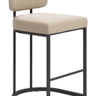 Zuo Velar Counter Stool (Set of 2) Beige & Gray