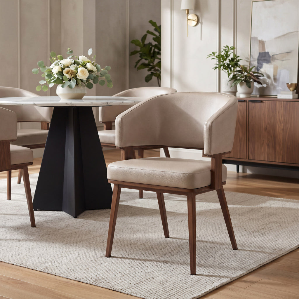 Zuo Poise Dining Chair Brown & Walnut