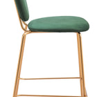 Zuo Odessa Counter Stool (Set of 2) Green & Gold