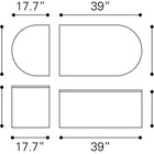 Zuo Ormara Coffee Table Set (2-Piece) White & Black