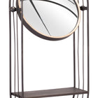 Zuo Saroni Mirror Shelf Antique Gray