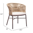 Zuo Freycinet Dining Chair (Set of 2) Natural