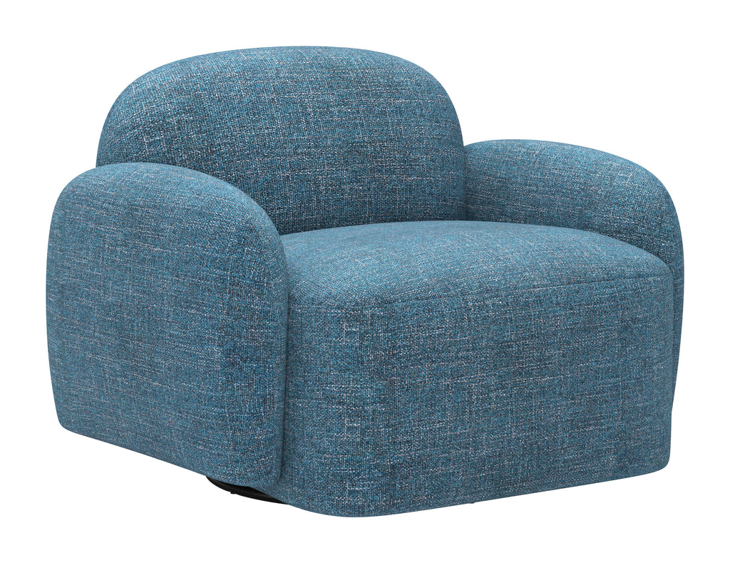 Zuo Cleo Swivel Chair Blue