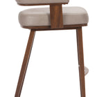 Zuo Poise Barstool Brown & Walnut