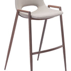 Zuo Desi Barstool (Set of 2) Beige & Walnut